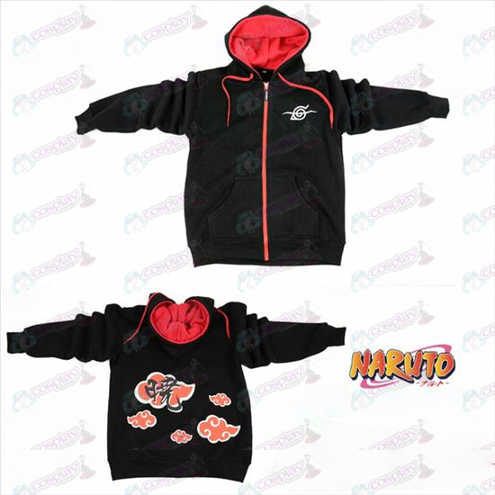 Naruto ribelle orso nero logo zip con cappuccio maglione