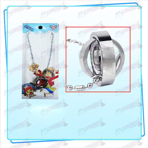 One Piece accessori installati Collana Carta doppia di Ring (Argento)
