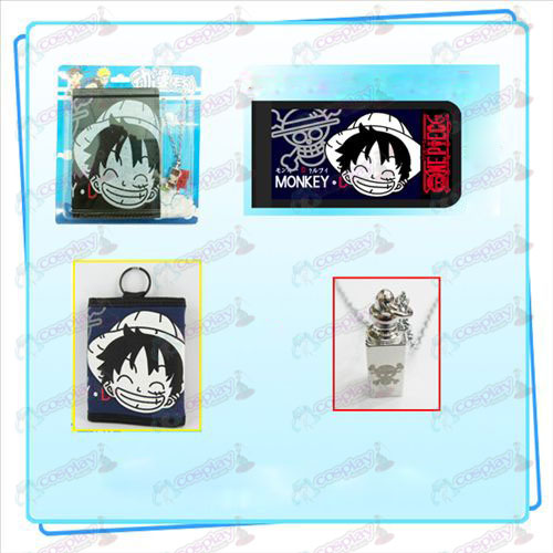 One Piece Luffy Accessori avatar collana piega portafoglio combo (collana distribuzione casuale