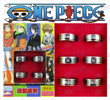 One Piece Accessori Joe Black anello rotante in acciaio (6 / set)