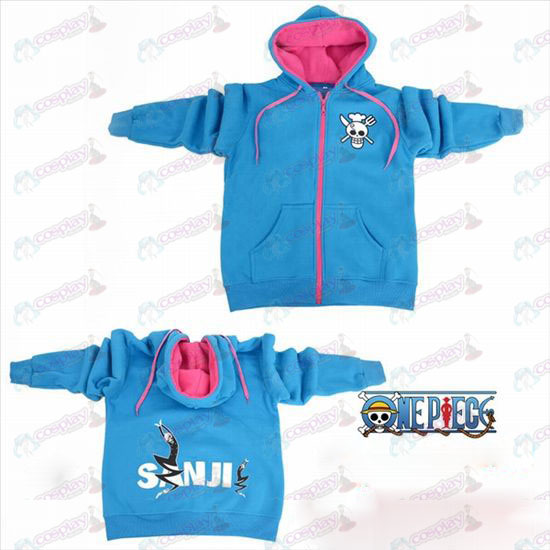 One Piece Accessori Sunkist logo zip con cappuccio maglione blu