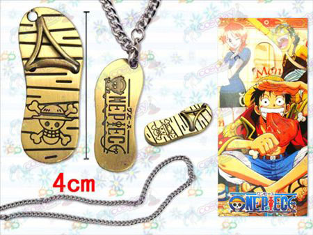 One Piece Luffy Accessori sandali collana ferro