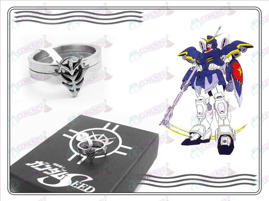 Gundam accessori logo in acciaio paio di anelli in acciaio