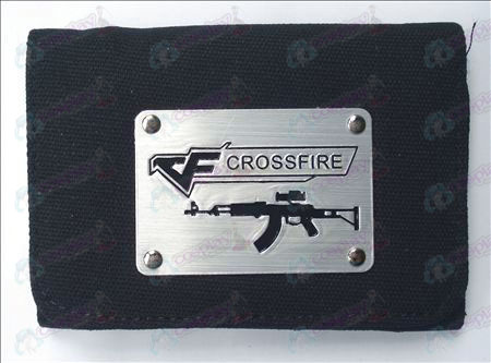 CrossFire Accessori Bianco Canvas Wallet (Black)