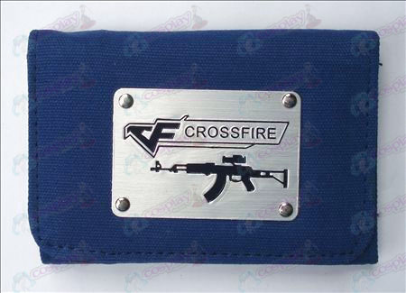 CrossFire Accessori Bianco Canvas Wallet (Blu)