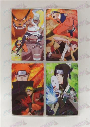 4 del PVC di Naruto adesivi di carte