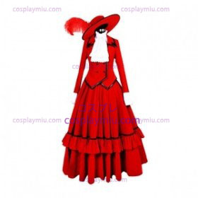 Kuroshitsuji Angelina Red Lolita Costumi cosplay