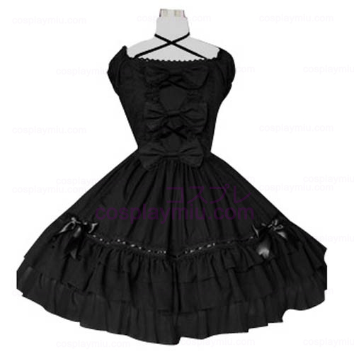 Nero Puff maniche Classic Lolita Cosplay Dress