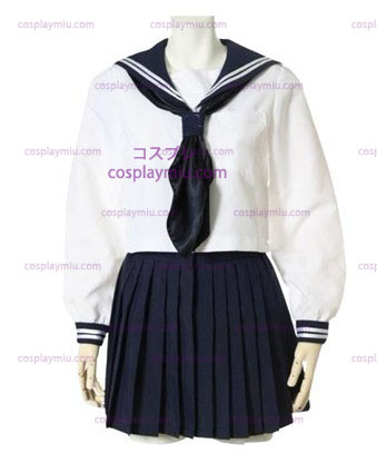 Deep Blue Maniche Lunghe School Uniform