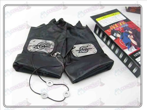 Naruto ribelli guanti indulgenza + collana furetto (tre pezzi)