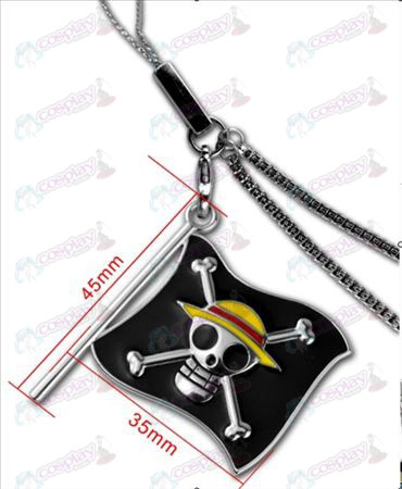 One Piece Accessori-Rufy pirati catena di telefono bandiera