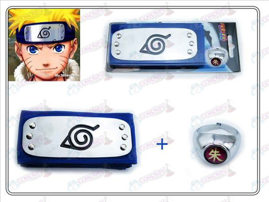 Naruto Konoha blu fascia + della Collector Edition Zhu Zi Anello