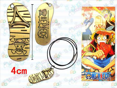 One Piece Luffy Accessori sandali collana di corda nera