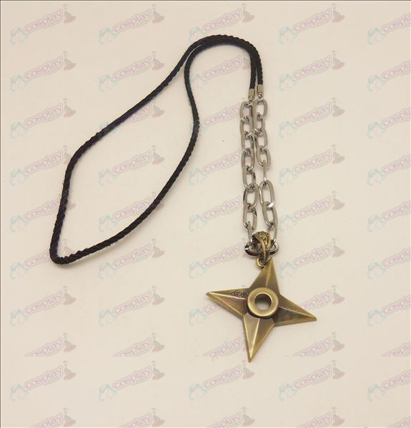 D Naruto freccette punk lunga collana (color bronzo)
