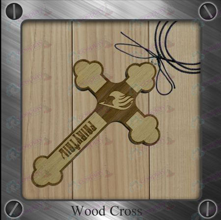 Fairy Tail Accessori-fata bandiera collana croce di legno