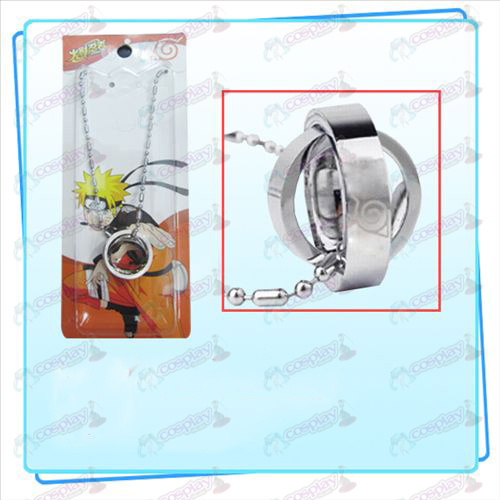 Naruto Konoha logo doppia collana anello (scheda)