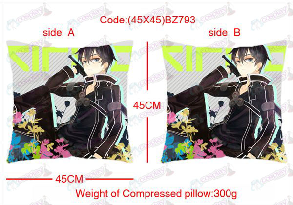 (45X45) BZ793-Spada Online Art Accessories Anime schierò cuscino quadrato