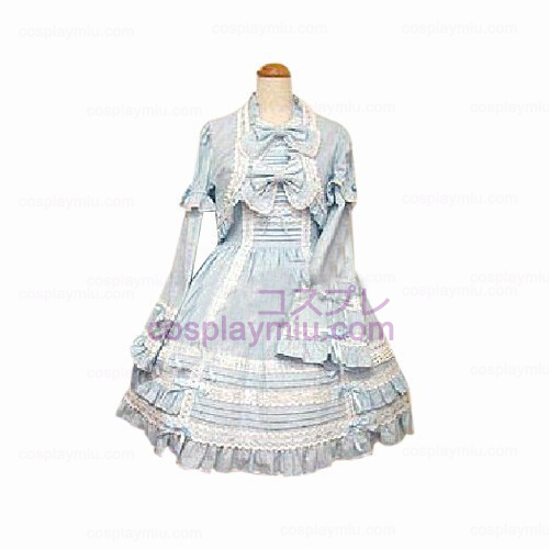 Blu Grazia 2-Piece Dress manica lunga abito da Lolita Cosplay