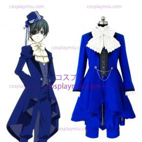 Kuroshitsuji Ciel Phantomhive Cartoon Blu Lolita Costumi cosplay