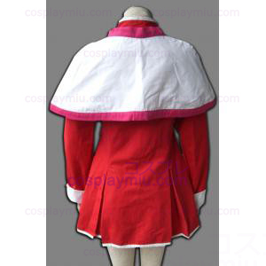 Kanon Girl Pink Bordo sciarpa uniforme Costumi cosplay