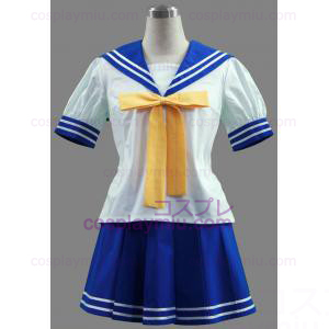 Lucky Star Sakura School Girl Summer School Uniform Cosplay