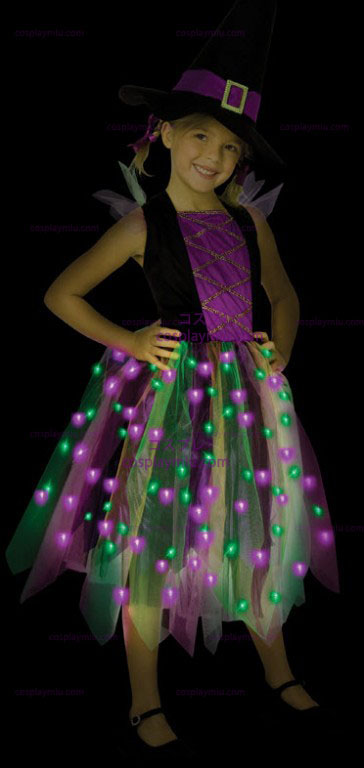 Light Up Arcobaleno Strega Costumi Bambino