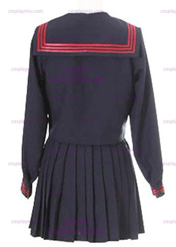 Deep Blue Maniche Lunghe Sailor School Uniform