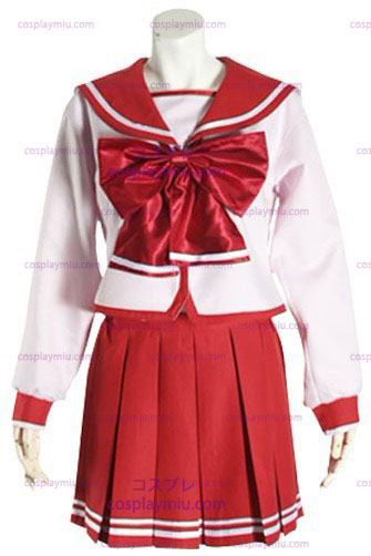 Red Maniche Lunghe Halloween Cosplay School Uniform