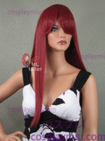 26" parrucca cosplay rosso scuro
