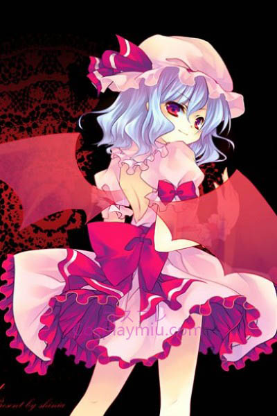 Touhou Progetto Remilia Scarlet Azzurro breve parrucca cosplay