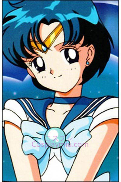 Sailor Moon Ami Mizuno Sailor Mercury cosplay parrucca corta