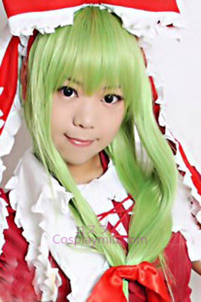 Touhou progetto Kagiyama Hina misto Wig Cosplay Verde