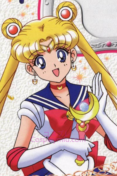 Sailor Moon Tsukino Usagi lunga parrucca di Cosplay