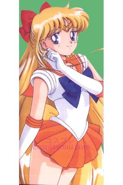 Sailor Moon Minako Aino Sailor Venus lunga parrucca di Cosplay