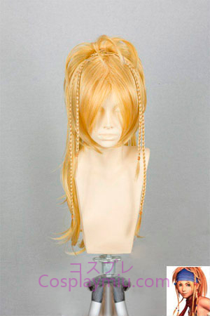 Final Fantasy X Rikku lunga parrucca di Cosplay